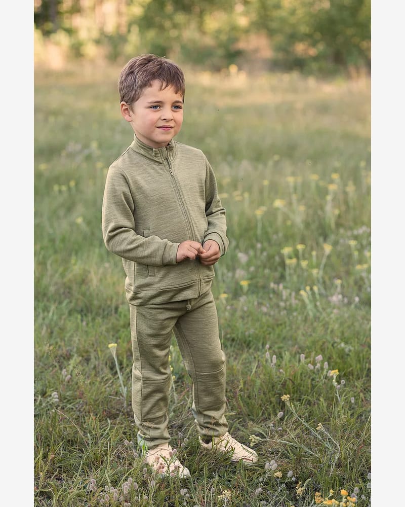 Ulljakke Barn - Varm Ullfleece, 100% Merinoull | Jakke Active