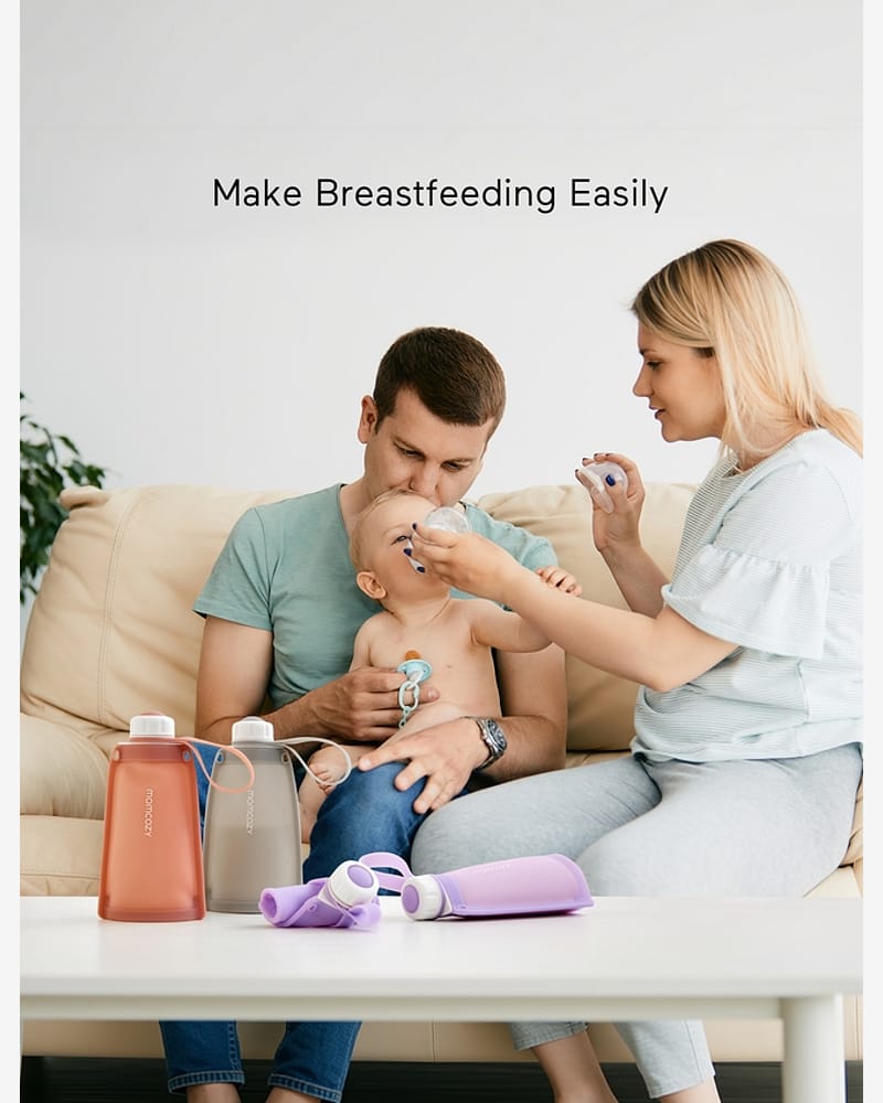 Momcozy Gjenbrukbare melkeposer i silikon, 5 stk