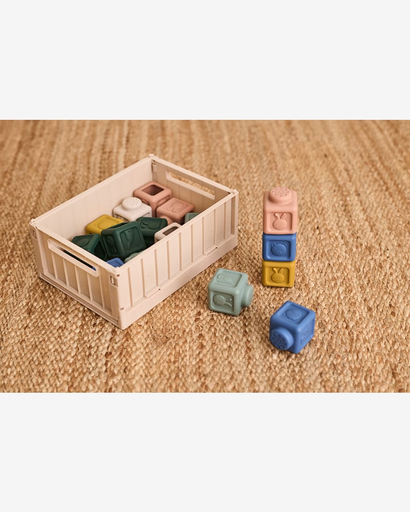 Byggeklosser i silikon, 18 stk - Stable- og Badeleke | Veda Multifunctional Building Blocks 18-pack