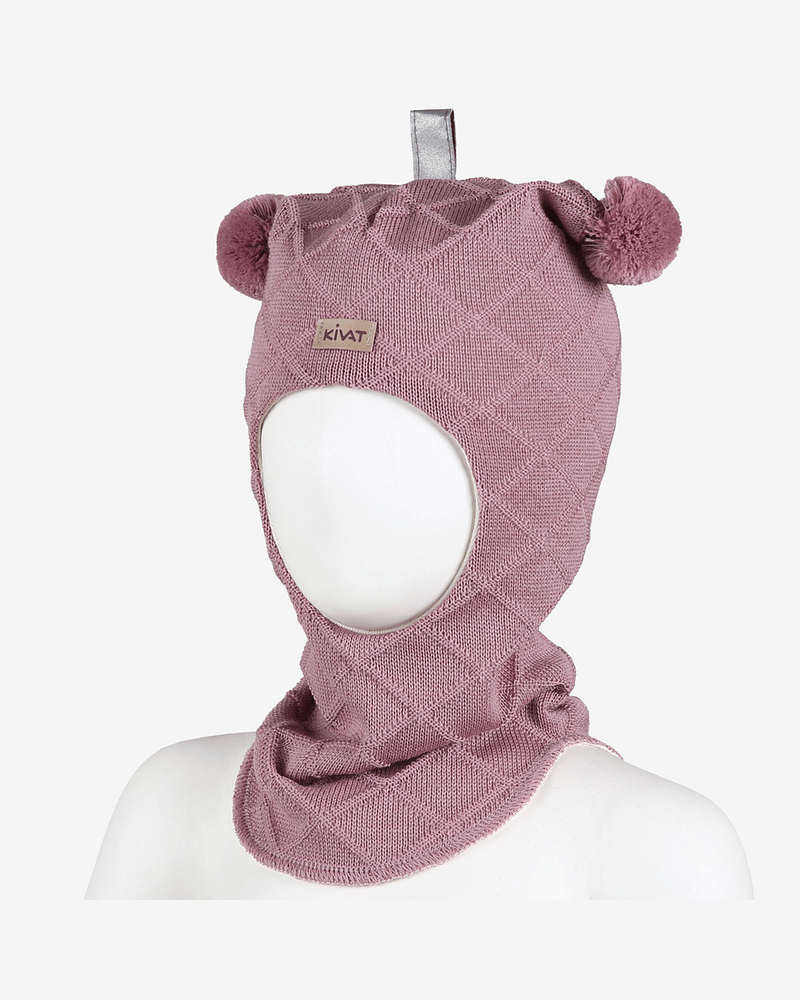 Balaclava Ull m/ Øko Bomullsjersey fôr og Vindstopper | Ubehandlet Ull
