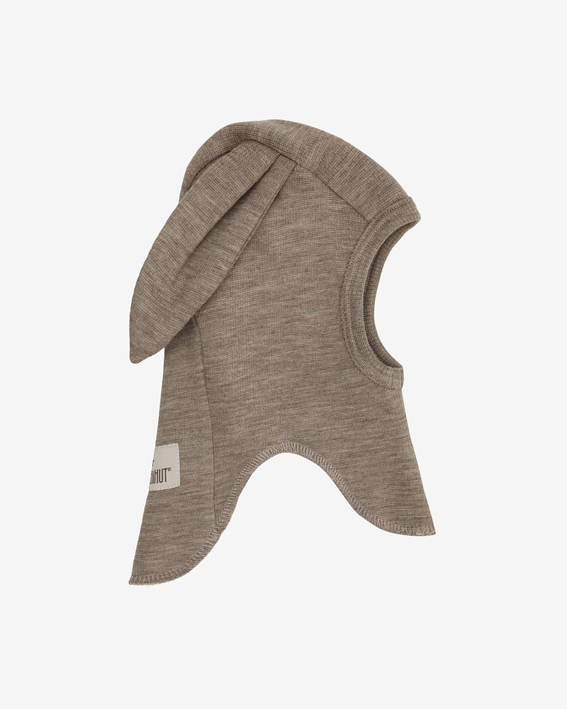 Balaclava Ull med Kaninører - 97% Merino, 3% Elastan, Tynn ullkvalitet | Balaclava Ears Wool Rib