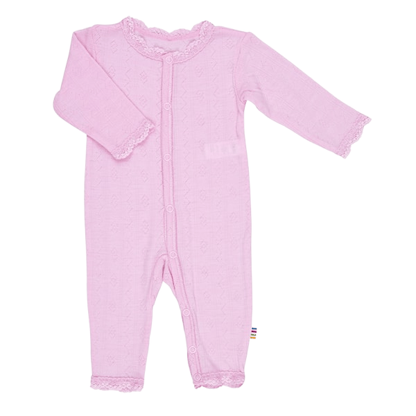 Heldress – Tynn ulldress – Ull 85%, Silke 15% – Pointelle, Lys Rosa