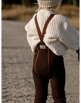 Ullstrømpebukse m/ seler - 100% Merinoull | Wooly Footed Tights