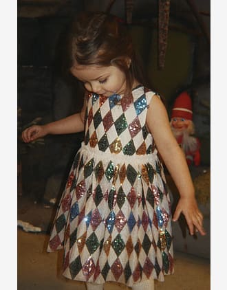Tyllkjole m/ Glitter Paljetter | Yvonne Harlekin Dress