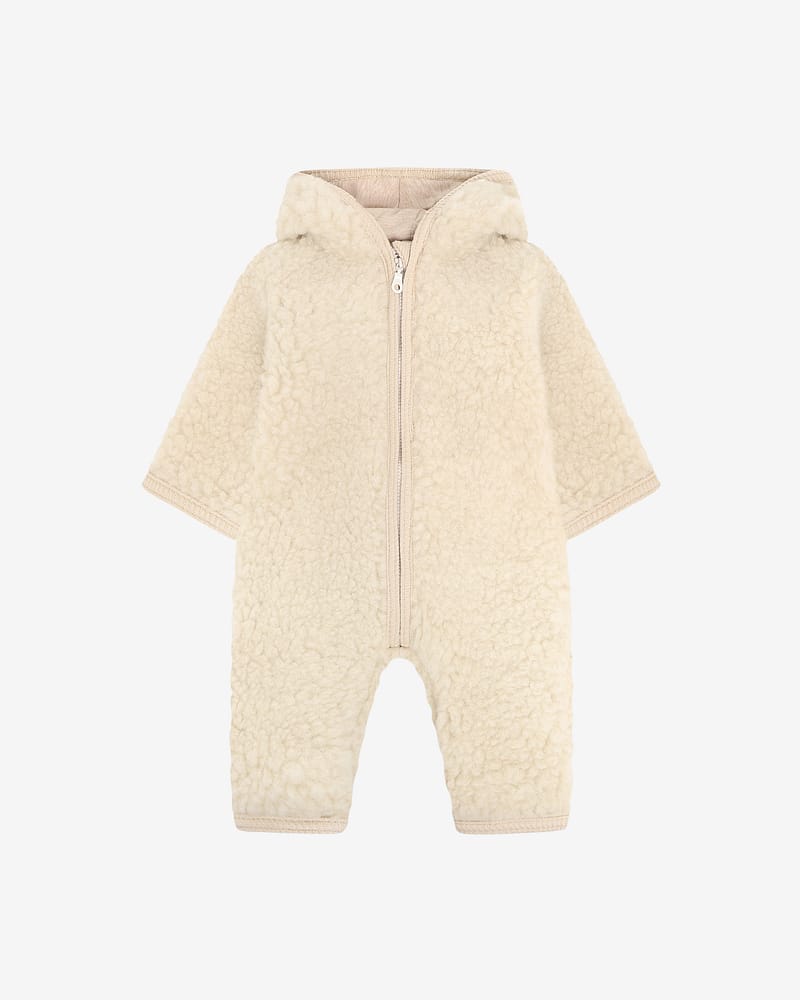 Teddy Ulldress i ullfleece - Varm, 100% Merino | Pram Suit Wool Fleece
