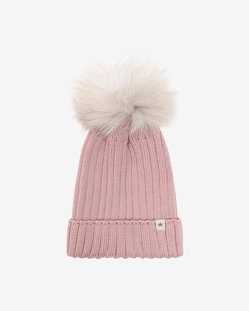 Lue med Alpakkadusk - 100% Merinoull | Hat Knit Alpaca Pompom