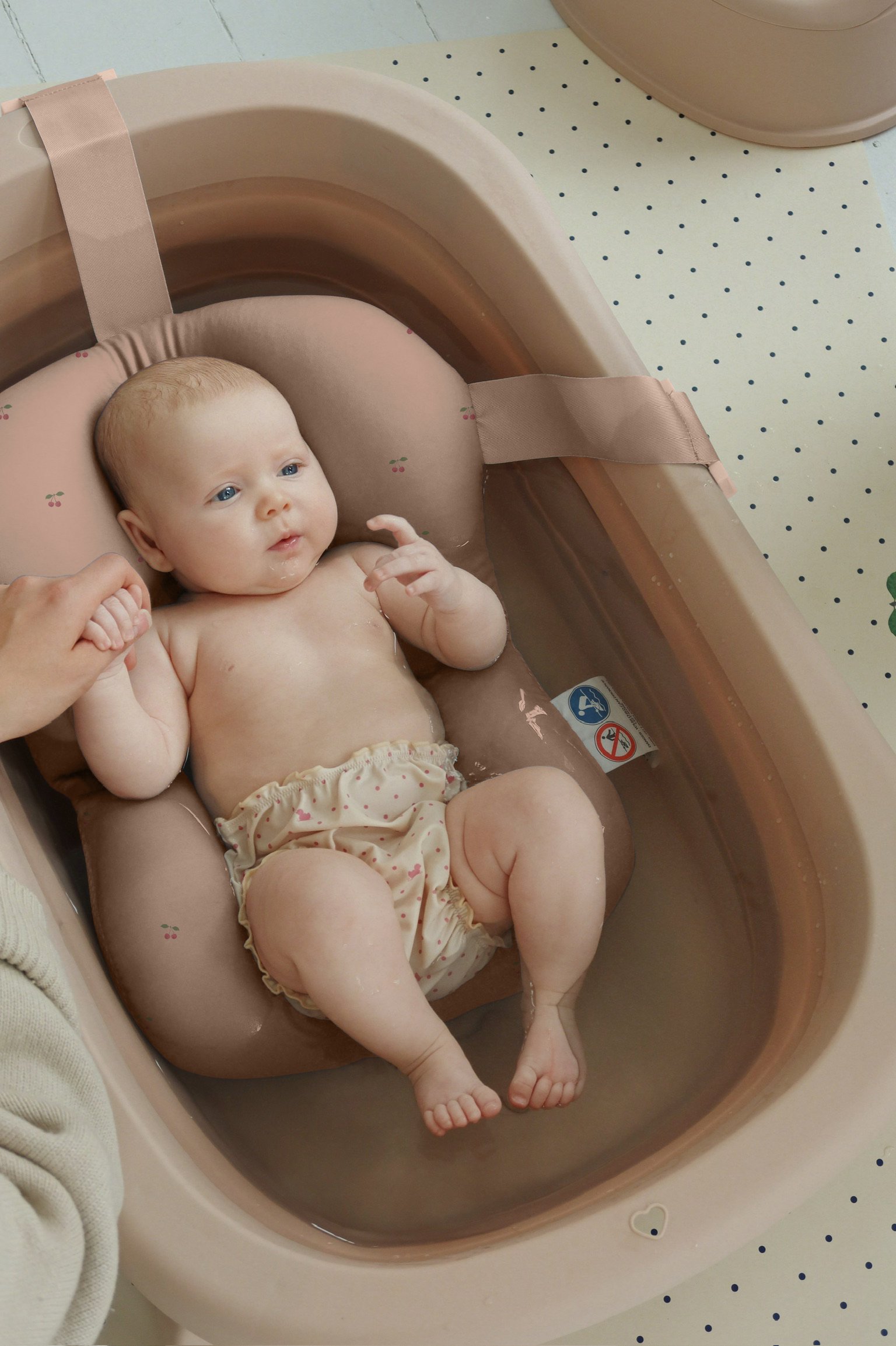 Sammenleggbart badekar med badepute – 0-36 mnd | Foldable Bath Tub, Blush