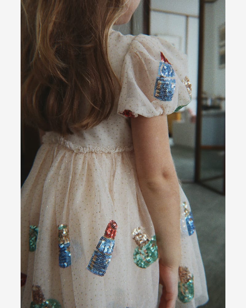 Tyllkjole m/ Glitter Paljetter | Yvonne Puff Dress