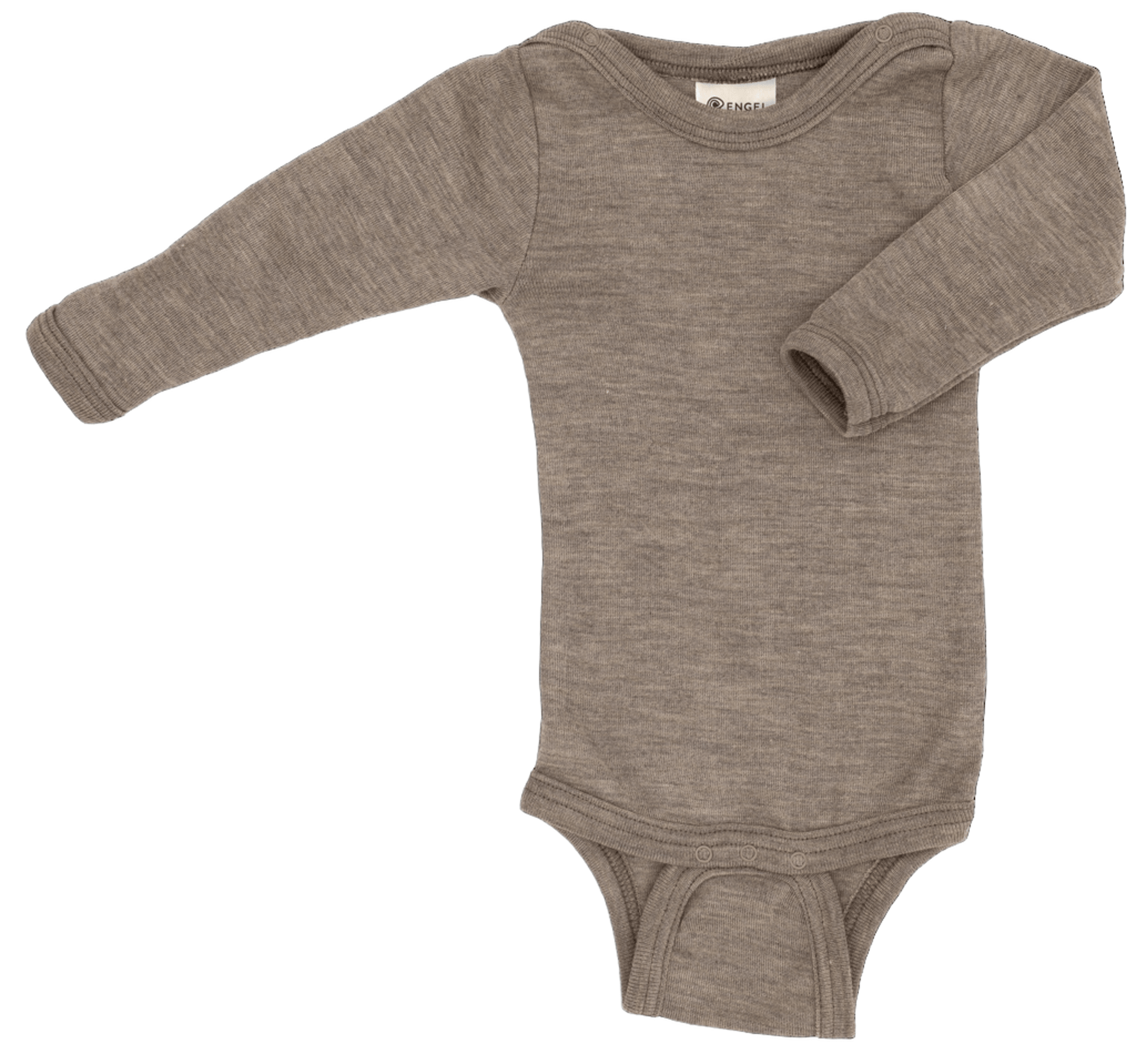 Ullbody – 70% Merino, 30% Silke – Ubehandlet Ull, Brun - Walnut Melange