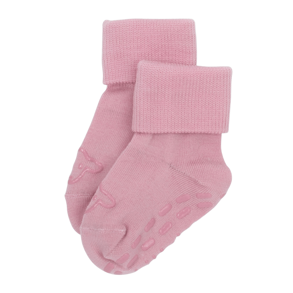 Ullsokker med Antiskli – Krabbesokker, Lyng - rosa