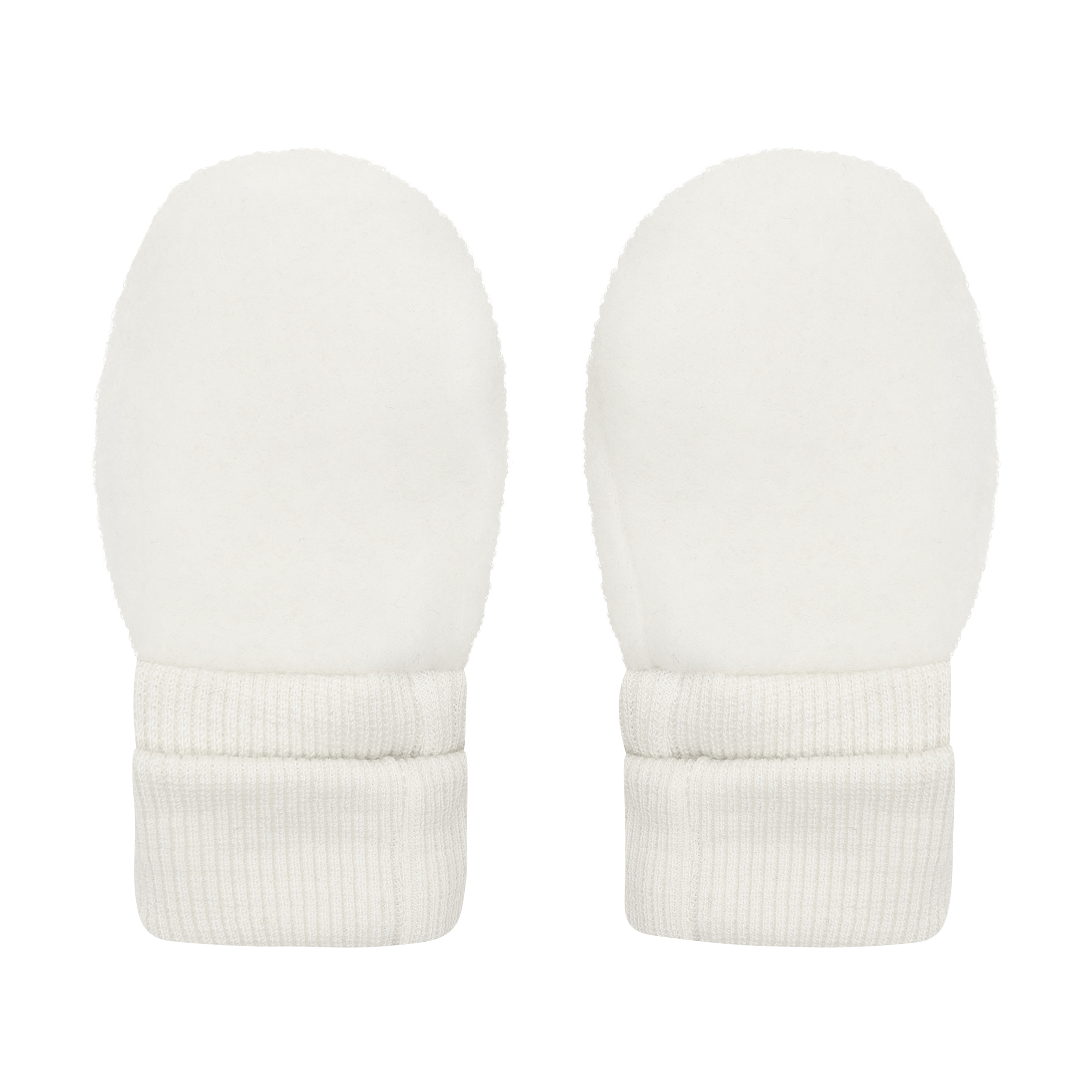 Ullvotter Ullfleece 2-Lags – Varm, 100% Merino | Mittens Wool Fleece, Kremhvit - Tofu