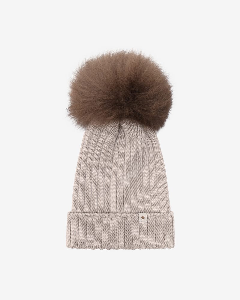 Lue med Alpakkadusk - 100% Merinoull | Hat Knit Alpaca Pompom