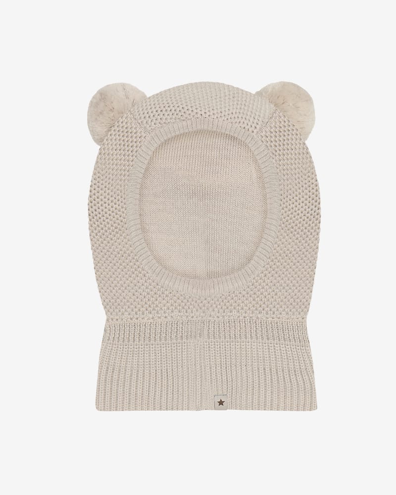 Balaclava Ull 2-Lags m/ Vindstopper | Windstopp Pompoms