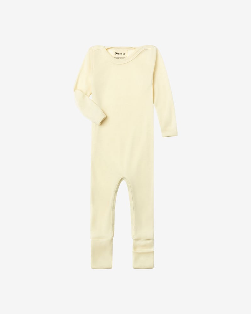 Ullpysj Baby - Heldress med trylleføtter - 70% Ull, 30% Silke, Ubehandlet Ull