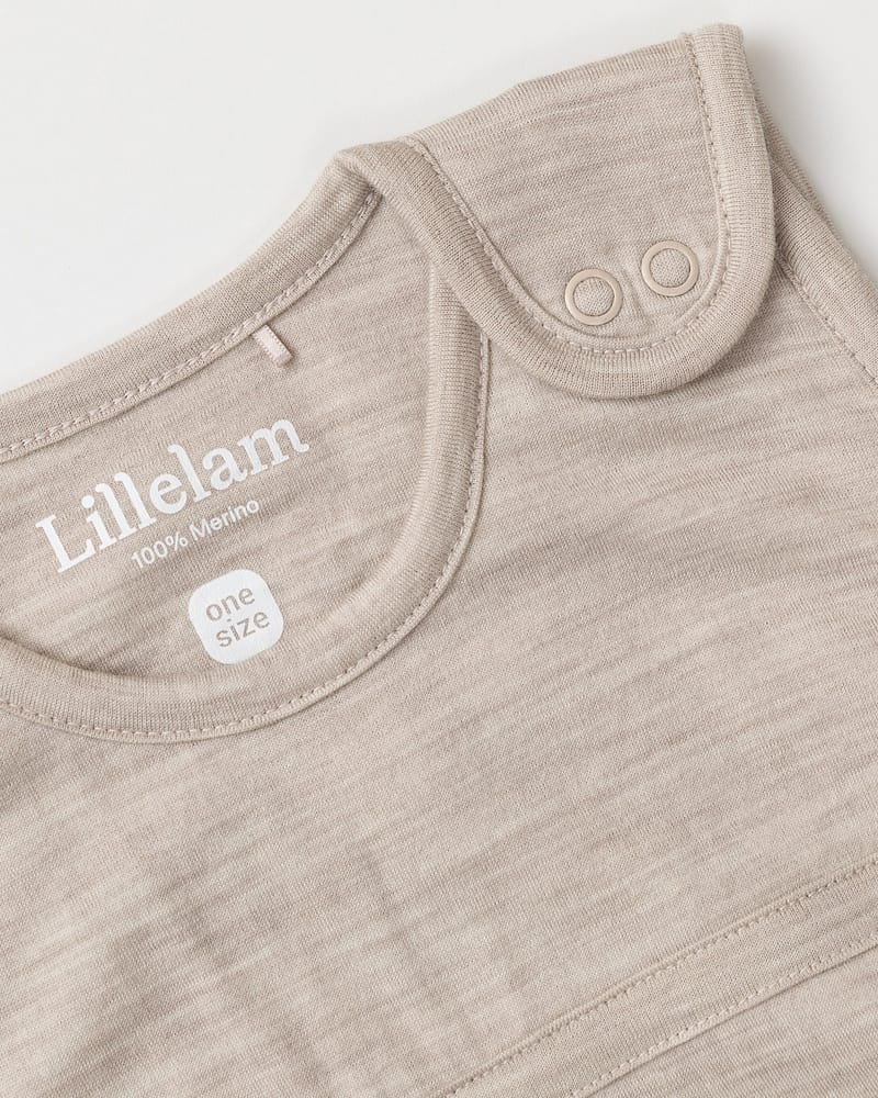 Nattpose Baby m/ Glidelås - Dobbeltstoff, 100% Merinoull | Onesize Night bag Luna