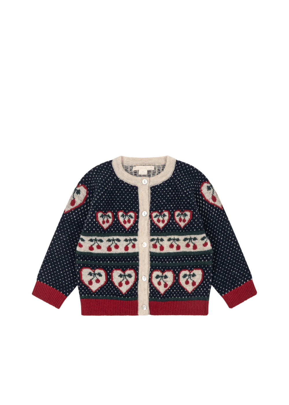 Cardigan Strikket – 100% Ull | Belou Cardigan, Cherry