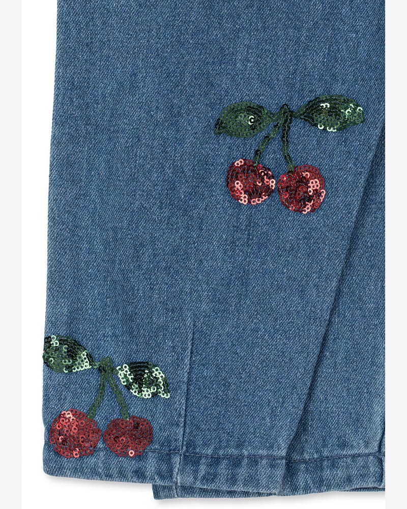 Olabukse med Paljetter - Økologisk Denim | Magot Frill Pants