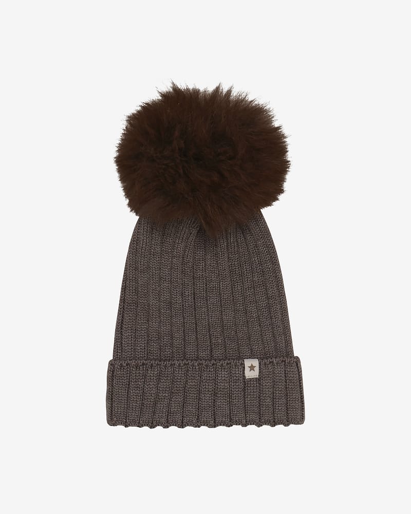 Lue med Alpakkadusk - 100% Merinoull | Hat Knit Alpaca Pompom
