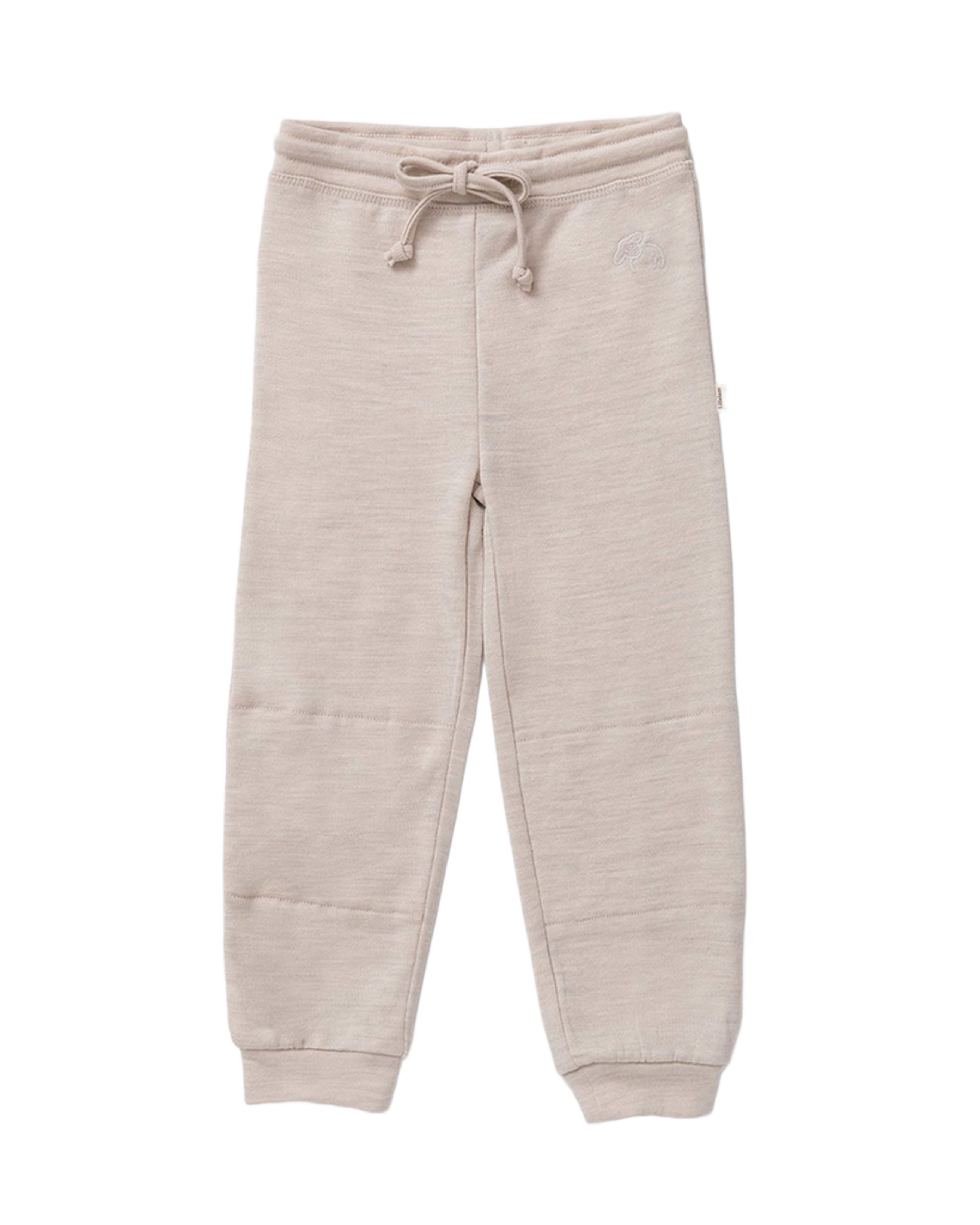 Ullbukse i glatt ullfleece – Forsterkning på knærne, 100% Merino | Bukse Active, Lys Beige