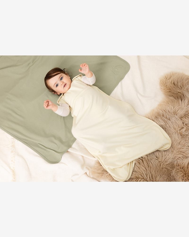 Nattpose Baby m/ Glidelås - Dobbeltstoff, 100% Merinoull | Onesize Night bag Luna