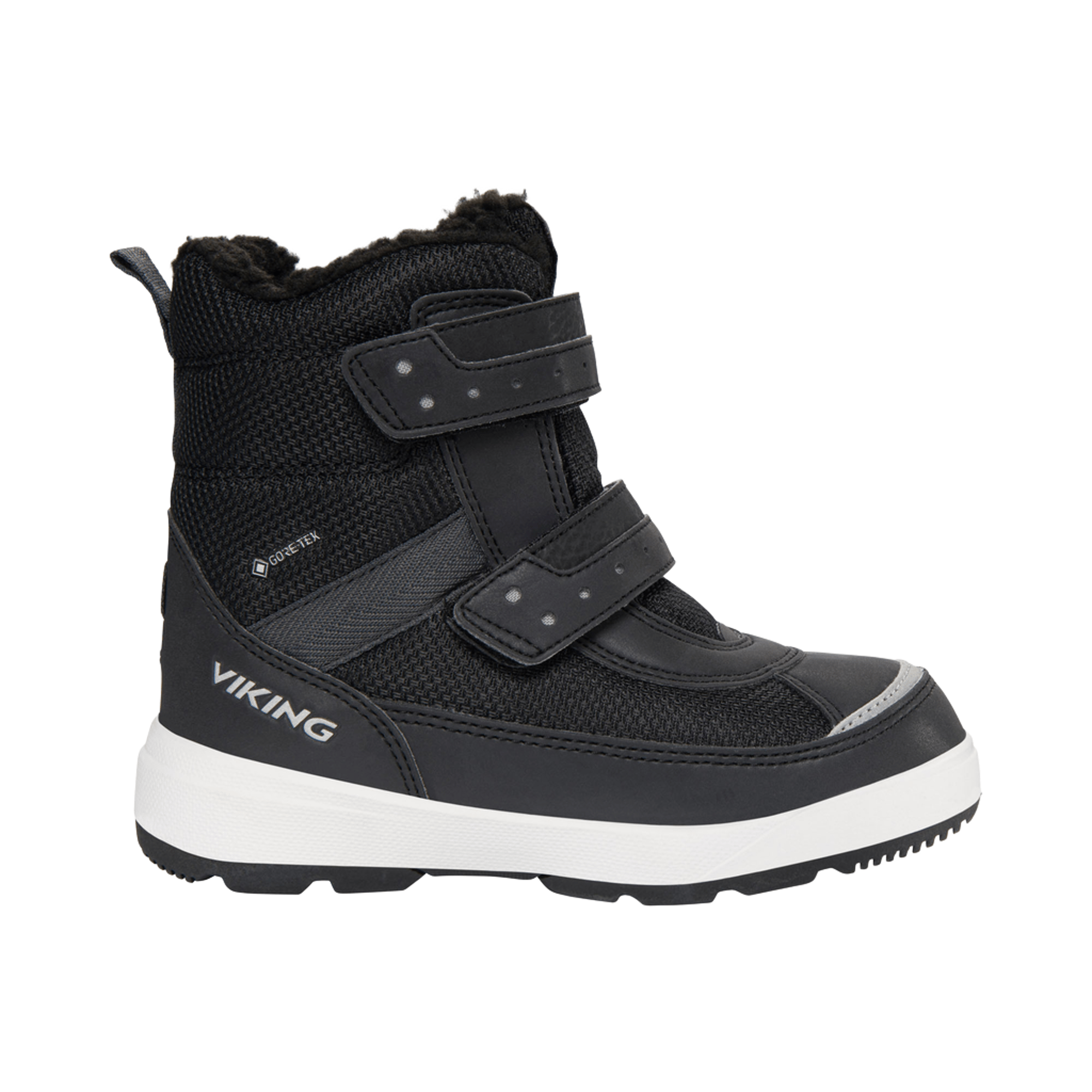 Viking Vintersko Barn – Goretex Vinterstøvler | Play Reflex Warm GTX 2V, Reflective/Black - Svart