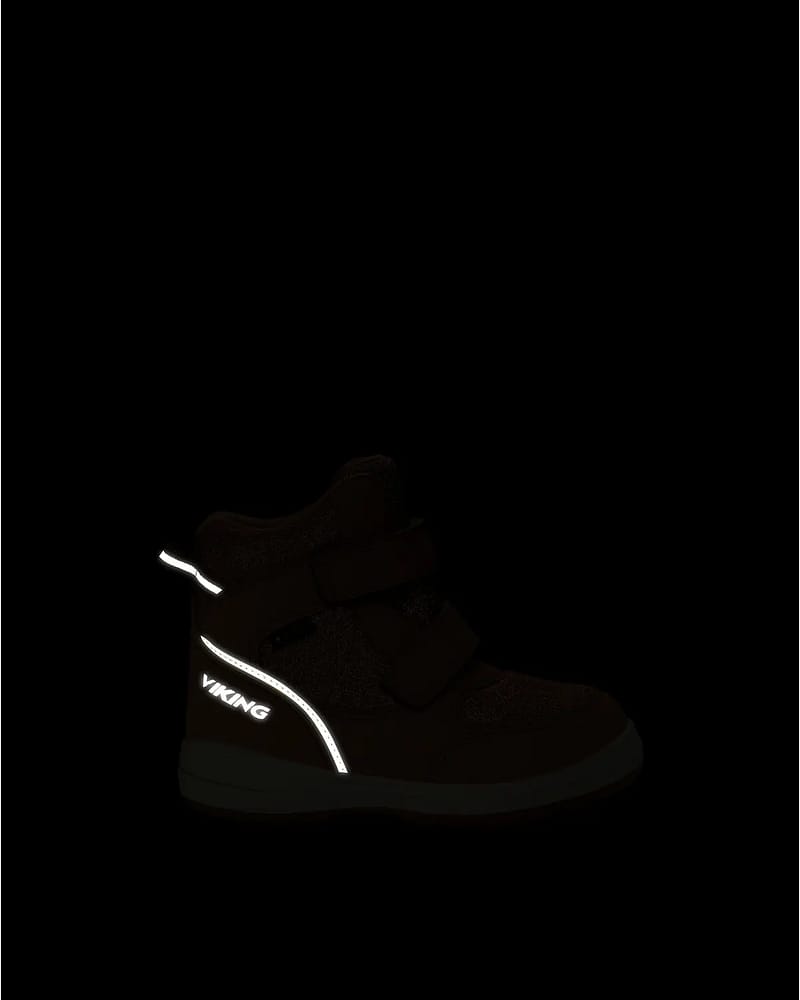 Viking Vintersko Barn - Isolert mellomhøy barnesko med glitter, Goretex | Fun Glitter Warm GTX 2V Beige