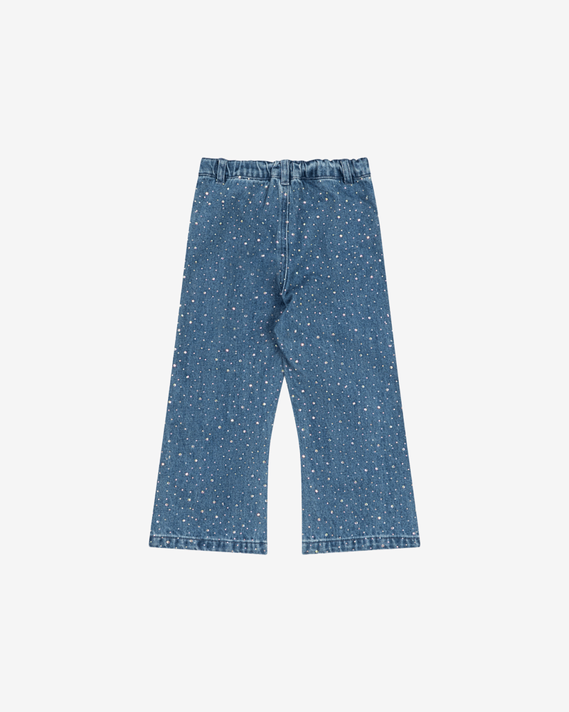 Olabukse m/ Dekorative små diamanter - 100% Øko Bomull | Elba Sparkle Jeans GOTS