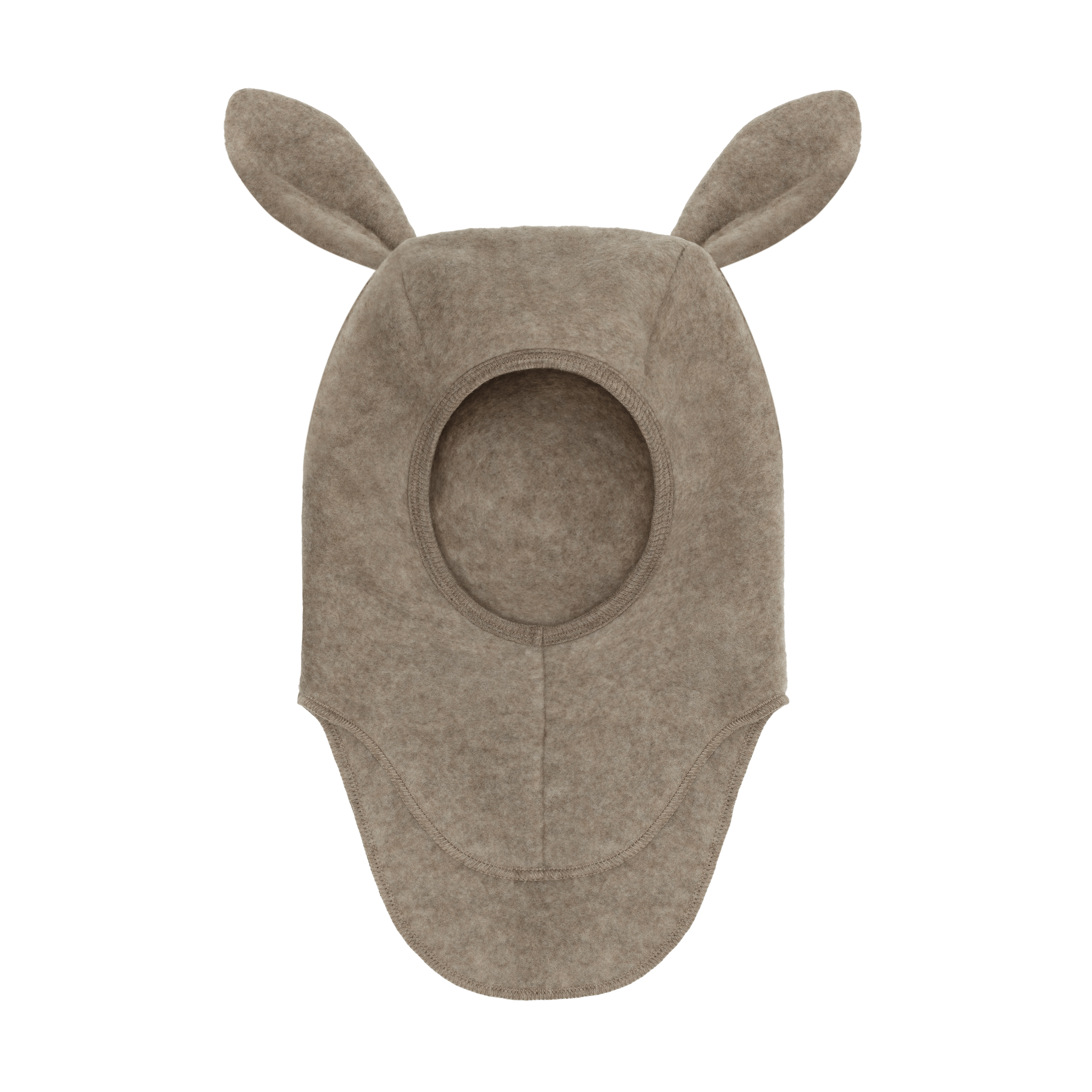 Balaclava i Ullfleece – Varm, 100% Merino | Balaclava Ears Wool Fleece, Lys Brun - Savannah Melange