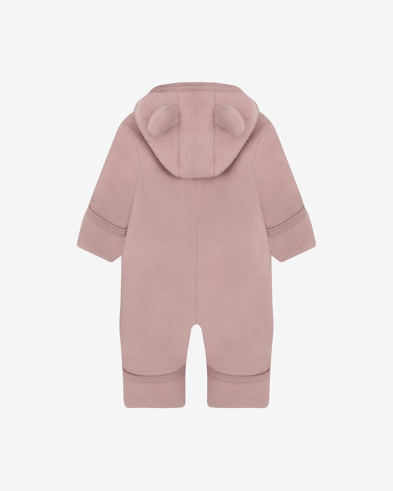 Ulldress i ullfleece med Bamseører - Varm, 100% Merino | Pram Suit Ears Wool Fleece