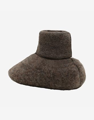 Ulltøfler i Ullfleece - Varm, 100% Merino | Footies Wool Fleece 2-layer