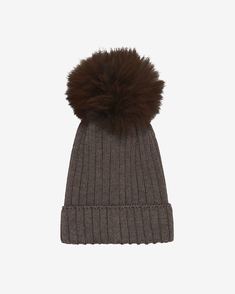 Lue med Alpakkadusk - 100% Merinoull | Hat Knit Alpaca Pompom