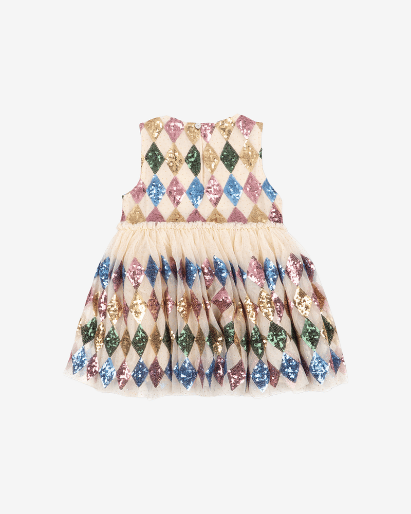 Tyllkjole m/ Glitter Paljetter | Yvonne Harlekin Dress
