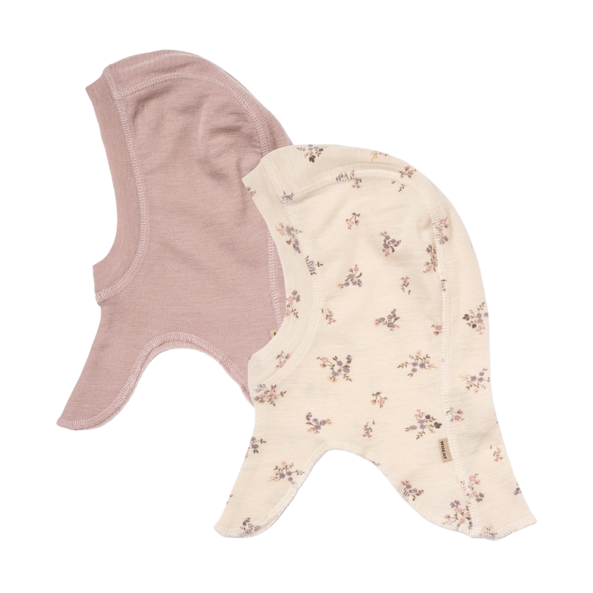 Balaclava, 2pk – 100% Merinoull, Tynn ullkvalitet | Felix, Eggshell Flowers