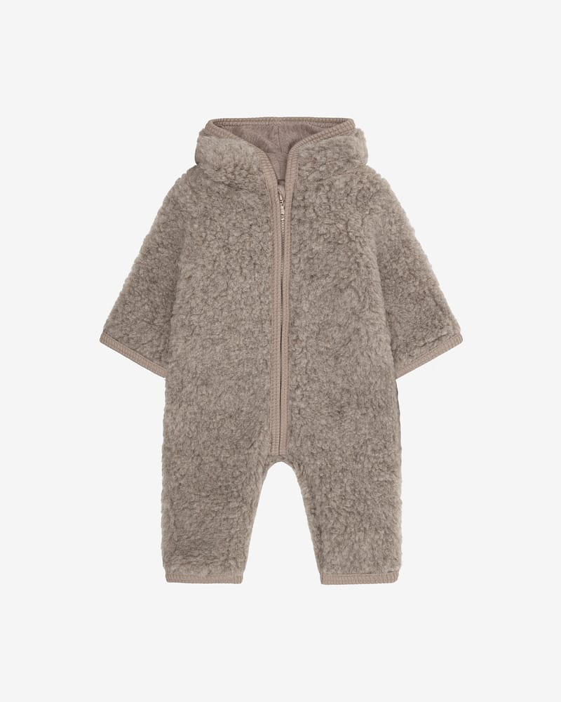 Teddy Ulldress i ullfleece - Varm, 100% Merino | Pram Suit Wool Fleece