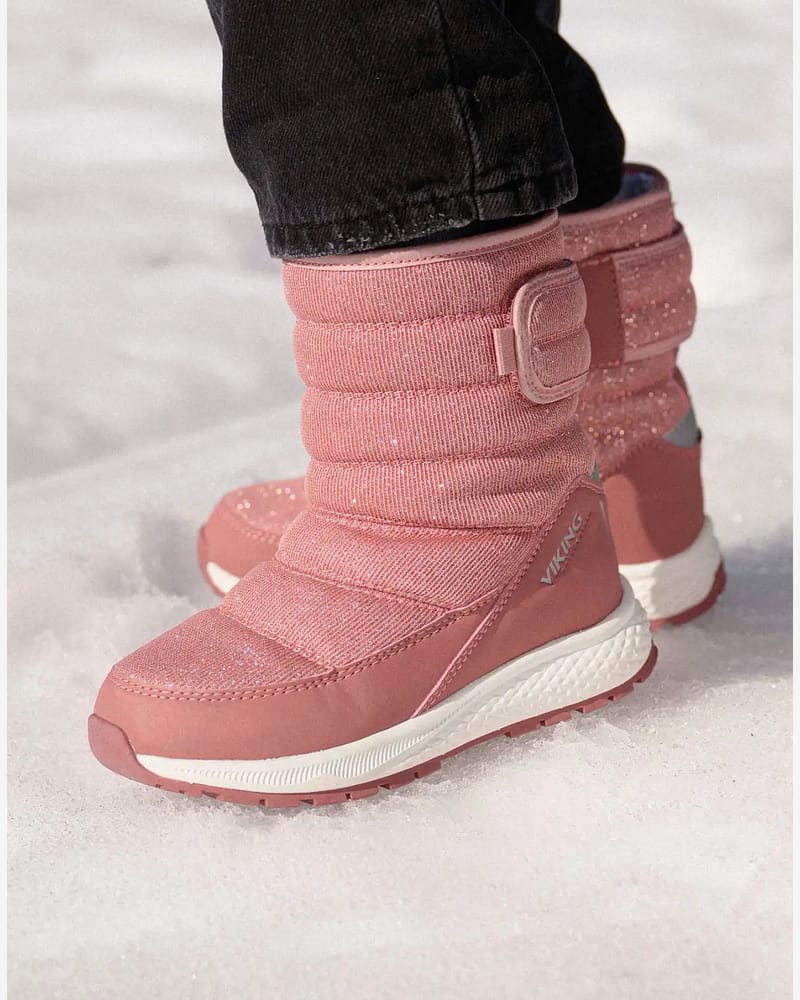 Viking Vintersko Barn - Vanntette Vinterstøvler | Equip Glitter Warm WP Pull-on