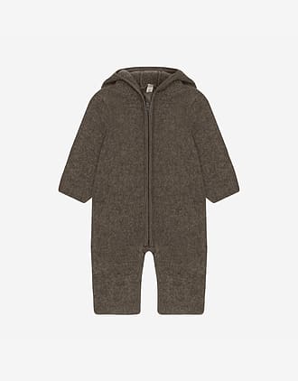 Ulldress i ullfleece med Bamseører - Varm, 100% Merino | Pram Suit Ears Wool Fleece