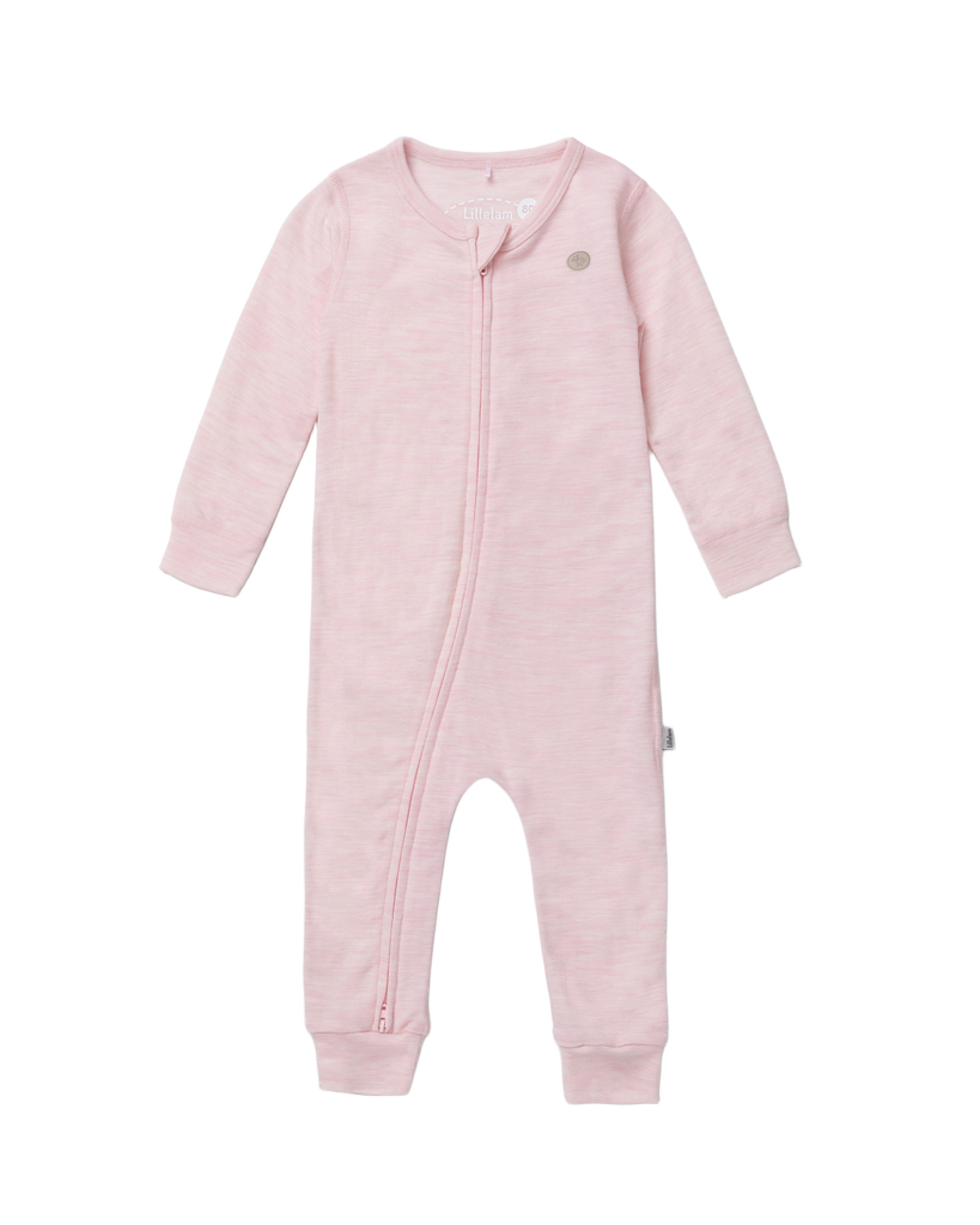 Ullpysj Heldress M/ glidelås – Tynn ullkvalitet – 100% Merino, HImmelrosa