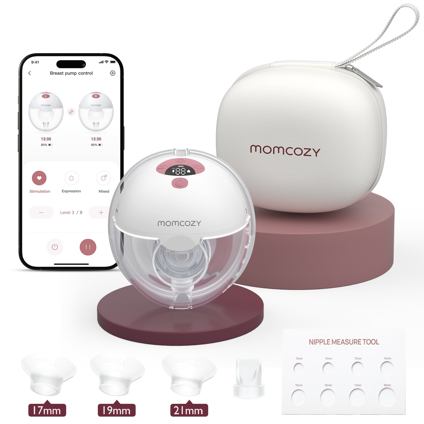 Momcozy M5 Smart handsfree brystpumpe – Enkel, elektrisk