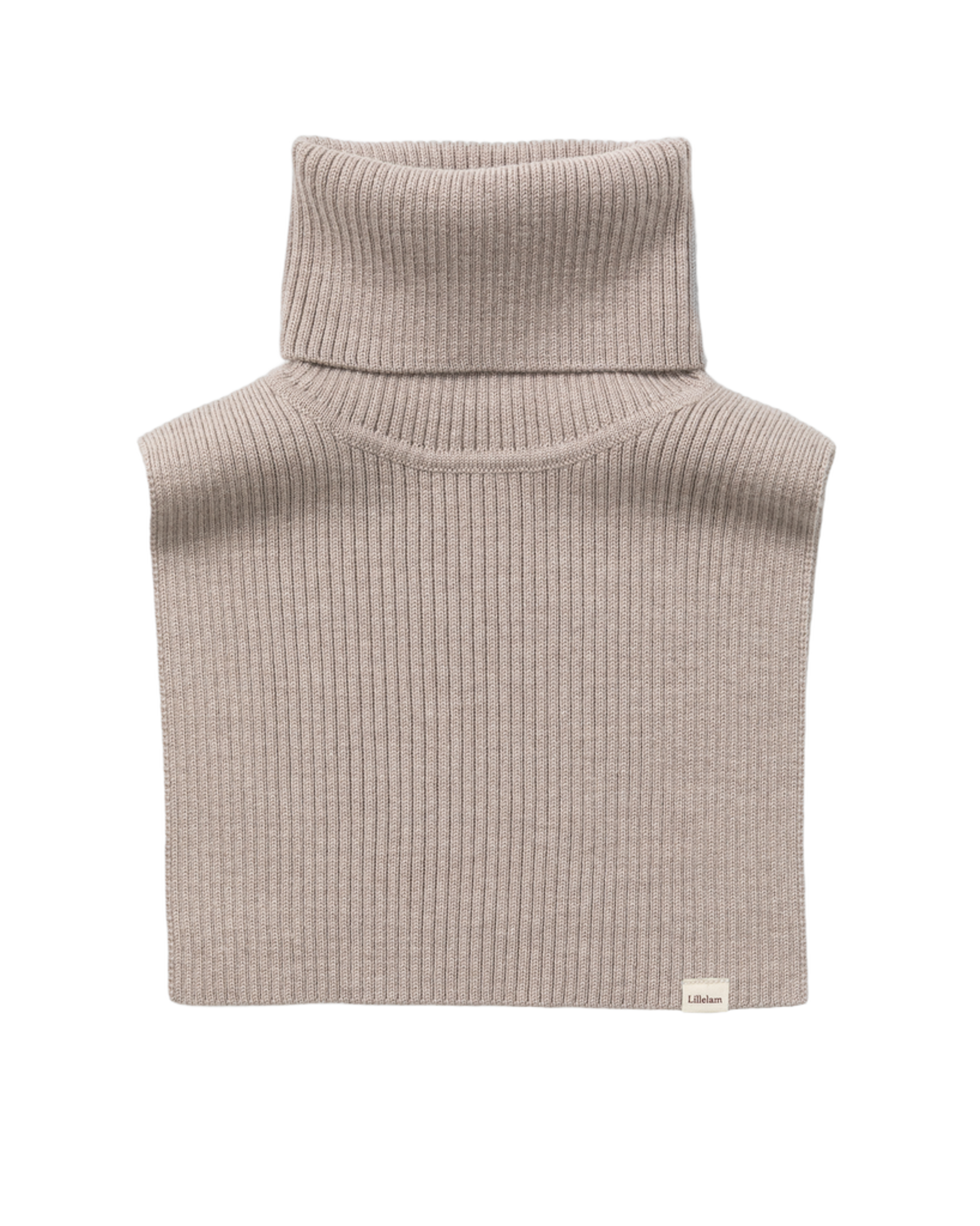 Ullhals Ribb – Strikket, 100% Merinoull | Onesize, Beige