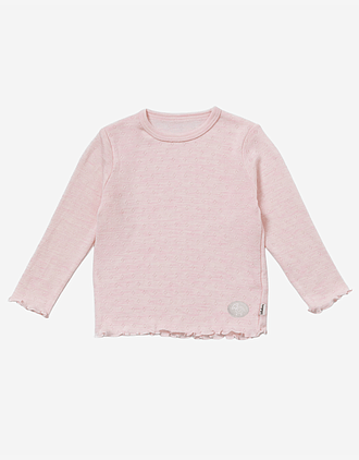 Ulltrøye m/ Volanger - Tynn ullkvalitet - 100% Merino, Pointelle