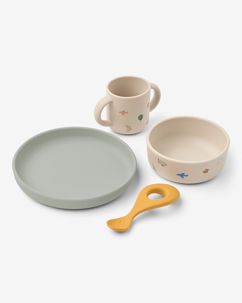 Spisesett i Silikon - 4pk | Vivi
