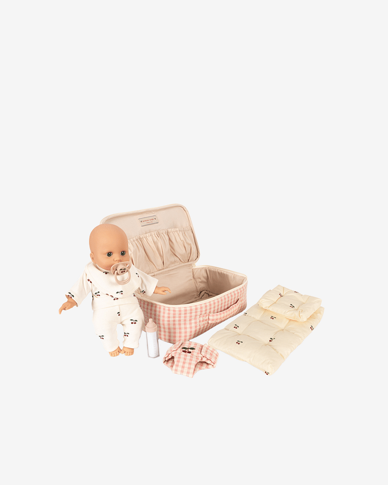 Dukke og Dukketilbehør 6pk - Babydukke myk kropp | Baby Doll Nursery Suitcase