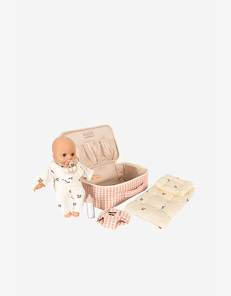 Dukke og Dukketilbehør 6pk - Babydukke myk kropp | Baby Doll Nursery Suitcase