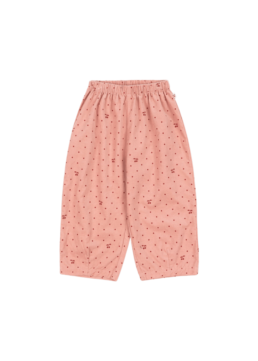 Cordfløyel Bukse Barn – 100% Øko Bomull | Marlo Pants GOTS, Rosa - Chery Dot Scarlet