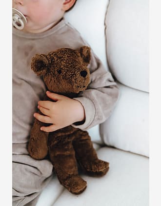 Kosebamse Bjørn, Medium - 100% Naturlig, Økologisk Bomull og Ull | Floppy animal Bear