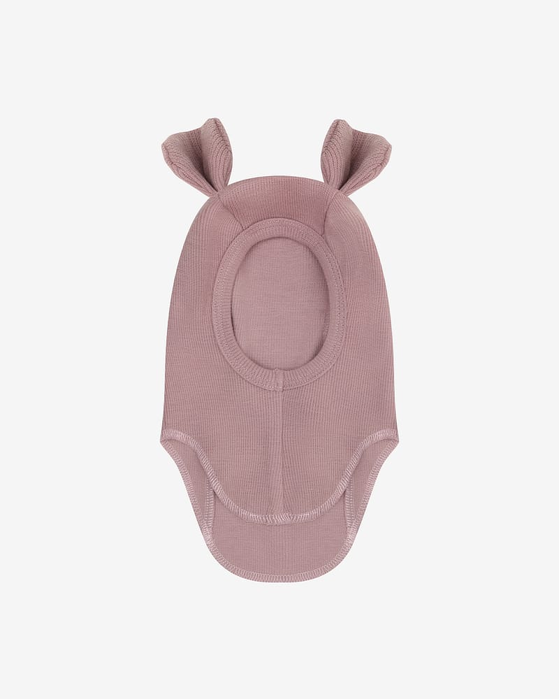 Balaclava Ull med Bamseører - 97% Merino, 3% Elastan, Tynn ullkvalitet | Balaclava Ears Wool Rib