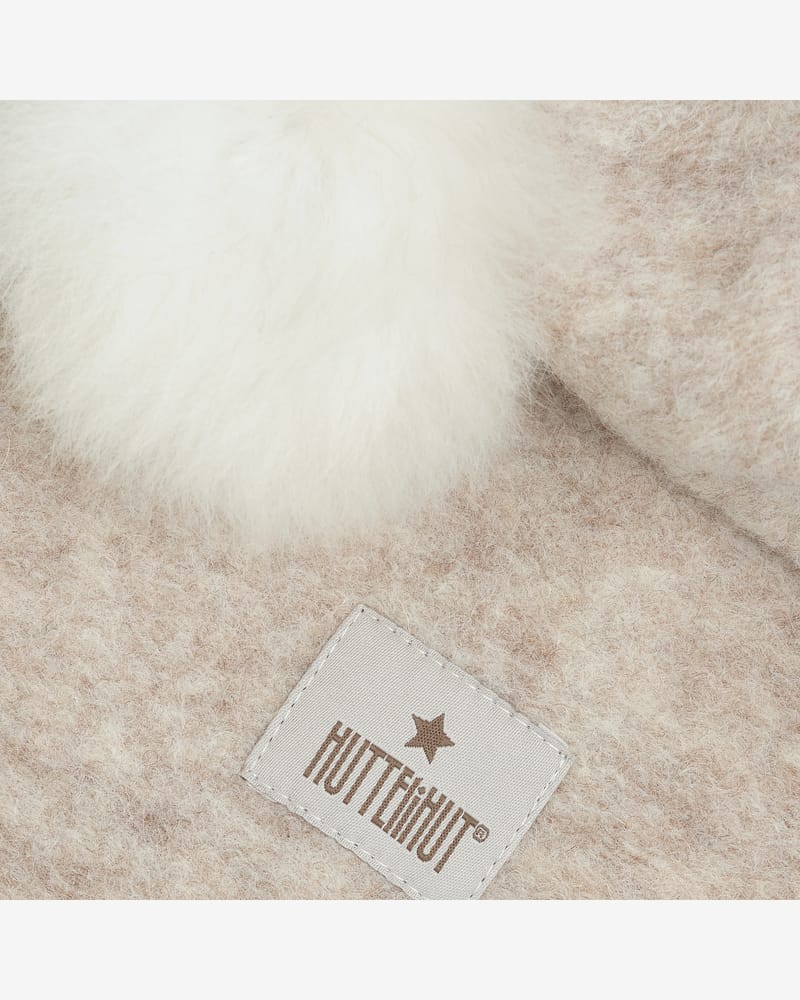 Balaclava 2-Lags - Varm, Tovet Ull med Alpakkadusker | Alpaca Pompoms