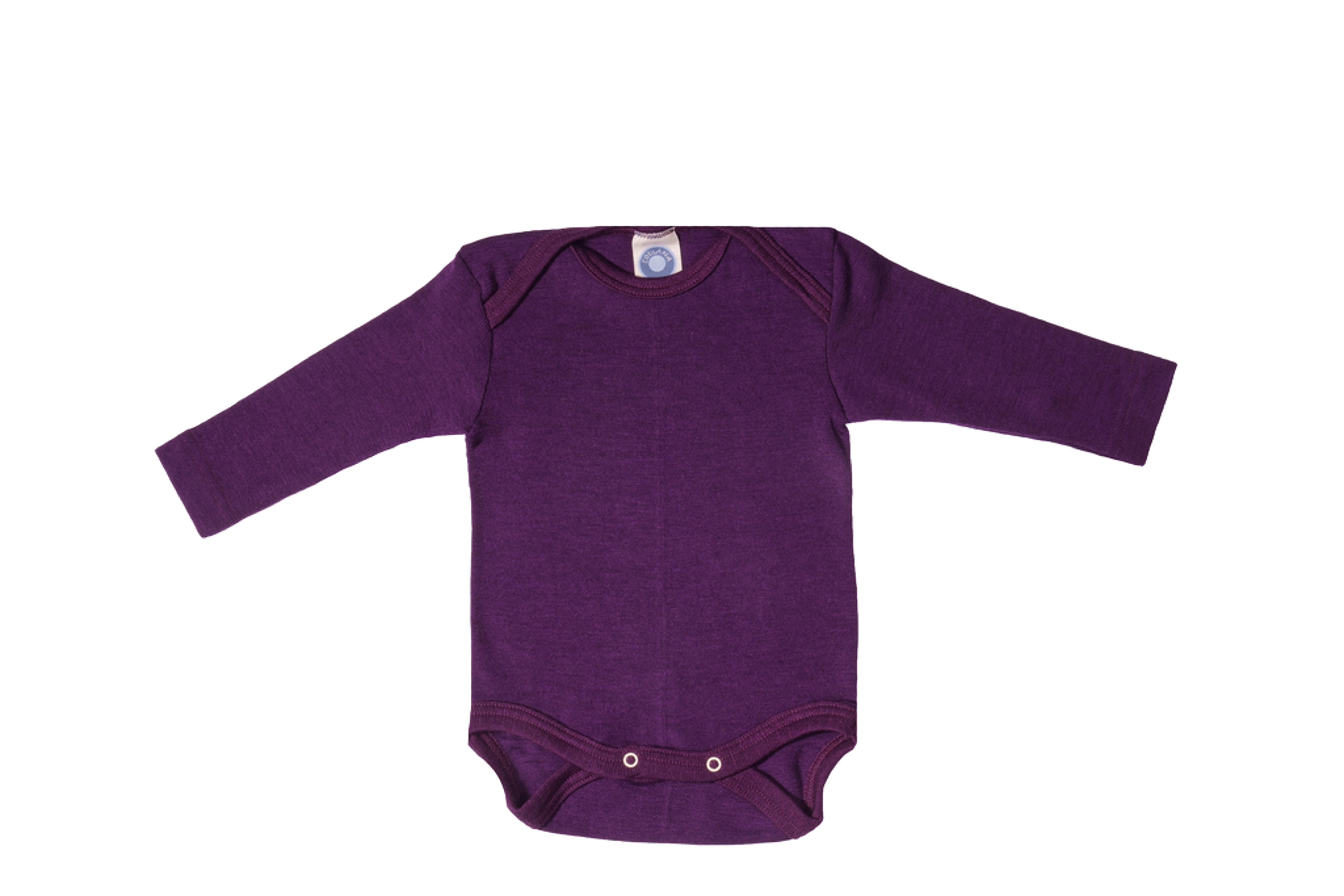 Ullbody – 70% Merino, 30% Silke – Ubehandlet Ull, Plomme - Lilla