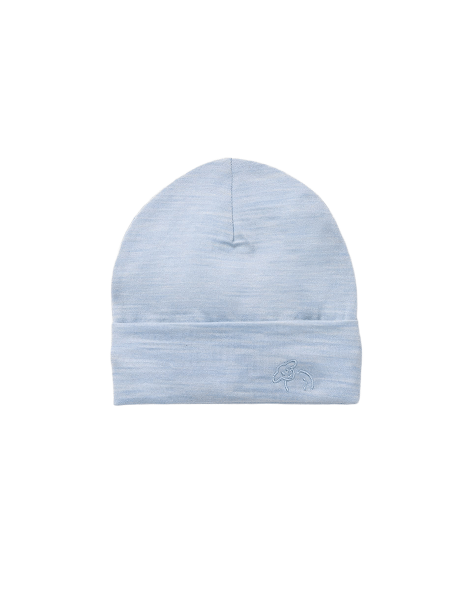 Nyfødtlue Ull – Tynn Ullkvalitet – 100% Merino | Baby hat Luna, Himmelblå
