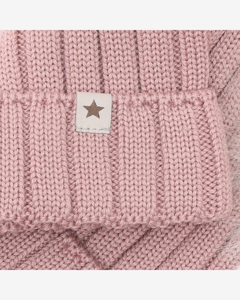 Lue med to Alpakkadusker - 100% Merinoull | Hat Knit Alpaca Pompoms